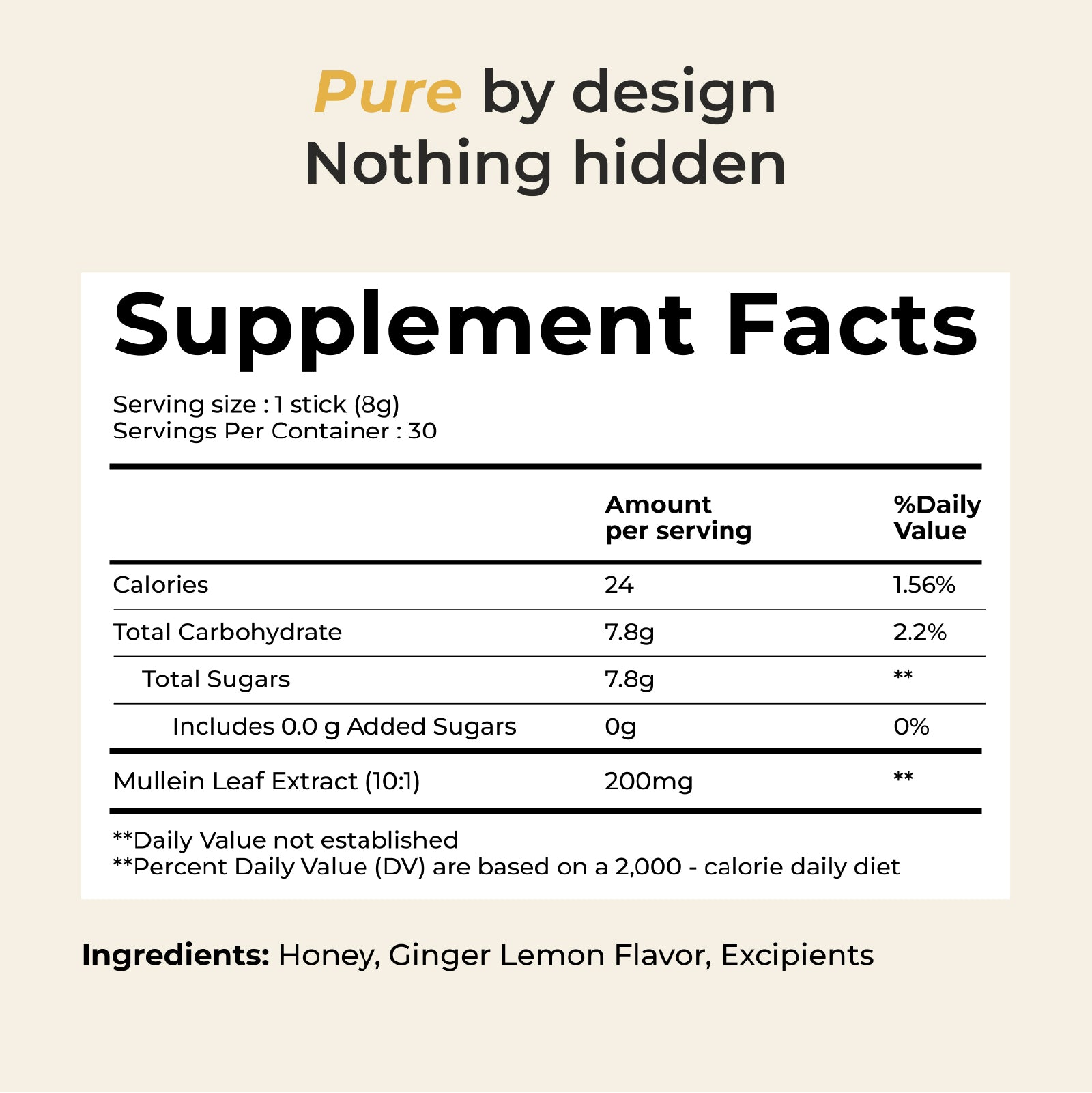 Supplement facts