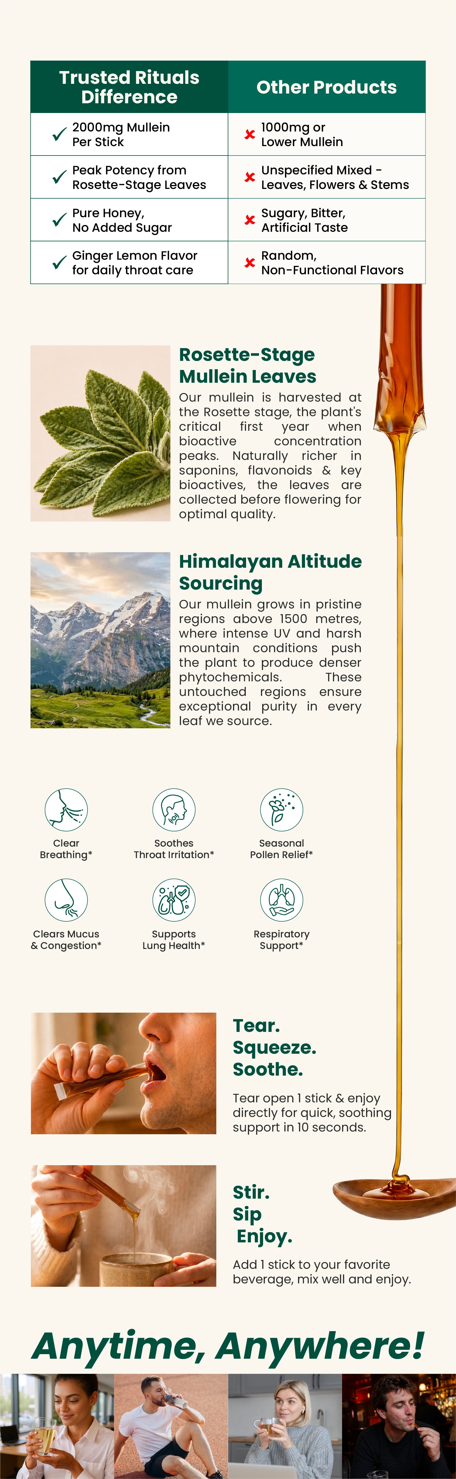 Mullein Honey Sticks — product story