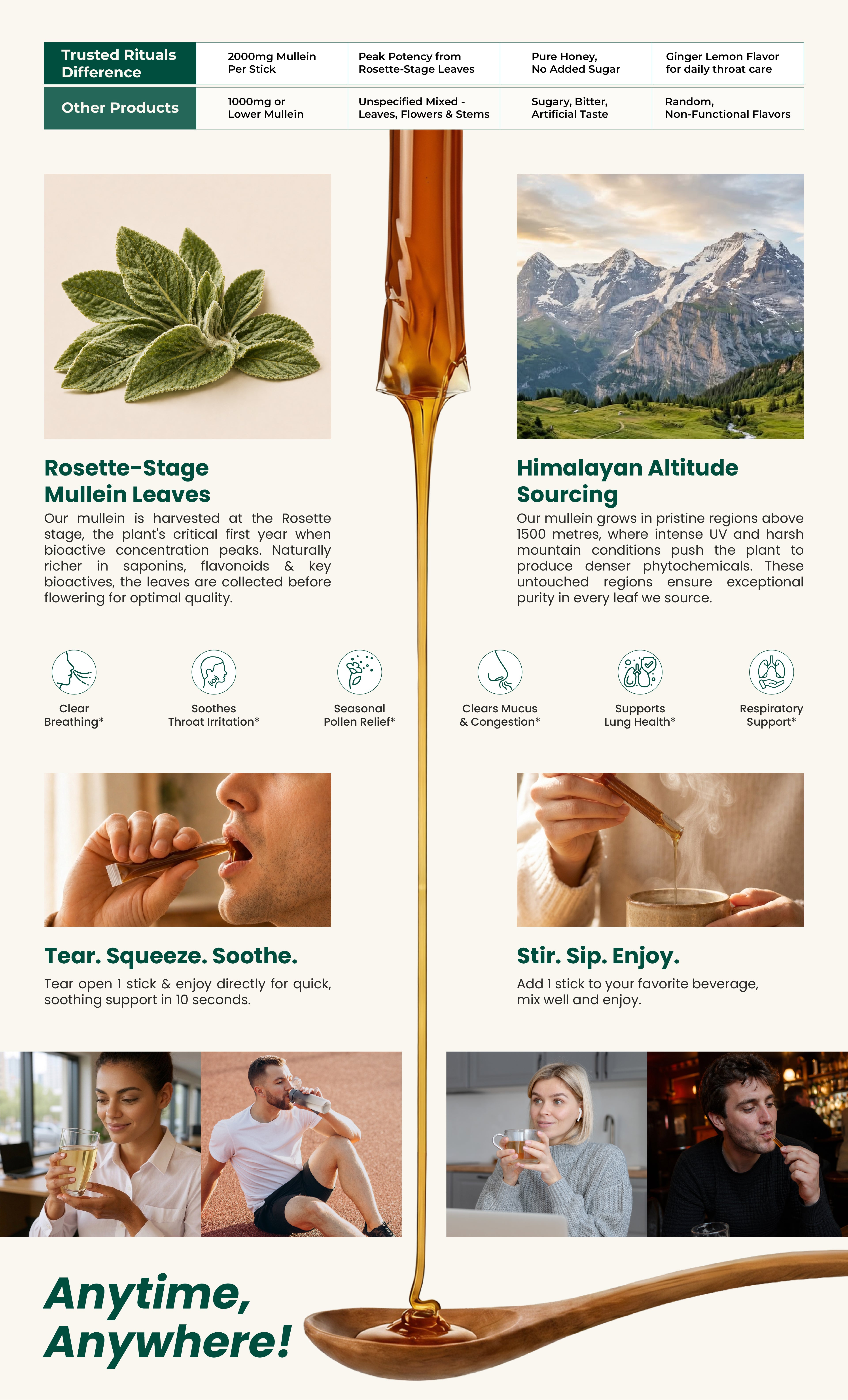 Mullein Honey Sticks — product story